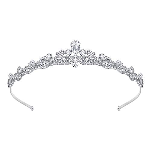Product Cover EVER FAITH Women's Austrian Crystal Wedding Teardrop Hair Tiara Headband Clear Silver-Tone