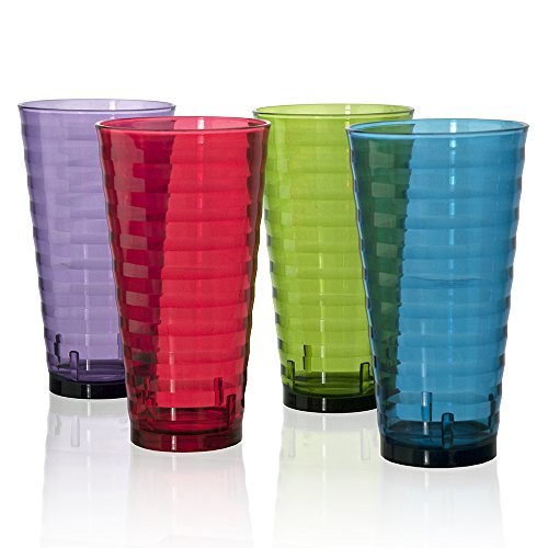 Product Cover US Acrylic® Splash Iced Tea Cup Tumblers 28oz 8pc. in 4 Assorted Colors