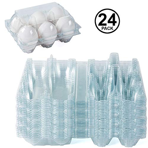 Product Cover Clear Plastic Premium Eco-Friendly Egg Carton - Holds 6 Eggs Securely
