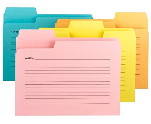 Product Cover Smead SuperTab Notes Folder, Oversized 1/3-Cut Tabs, Letter Size, Assorted Colors, 12 per Pack (11650)