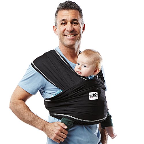 Product Cover Baby K'tan Active Baby Wrap Carrier, Infant and Child Sling - Simple Wrap Holder for Babywearing - No Rings or Buckles - Carry Newborn up to 35 Pound, Black, Small (Women 6-8 / Men 37-38)