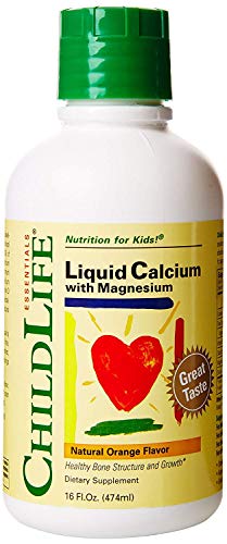 Product Cover ChildLife Essentials Liquid Calcium/mag for Infants, Babys, Kids, Toddlers, Children, and Teens Natural Orange 16 Oz 4 Pk