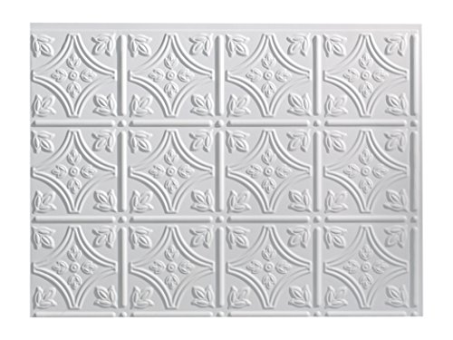 Product Cover Fasade Easy Installation Traditional 1 Matte White Backsplash Panel for Kitchen and Bathrooms (18