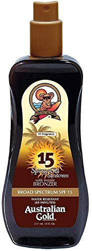 Product Cover Australian Gold Spray Gel Sunscreen with Instant Bronzer SPF 15 8 oz