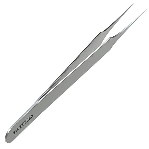 Product Cover Ingrown Hair Tweezers | Pointed Tip | Precision Stainless Steel | Extra Sharp and Perfectly Aligned for Ingrown Hair Treatment & Splinter Removal For Men and Women | By Tweezees