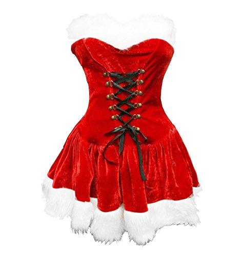 Product Cover Bslingerie Red Santa Claus Women Full Costume Outfit