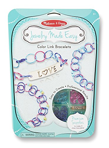 Product Cover Melissa & Doug Jewelry Made Easy Color Link Bracelet-Making Set (Makes 3 Bracelets)