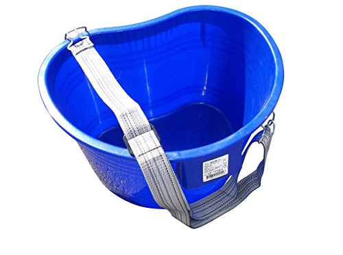 Product Cover Zenport Strap, 22-Quart AG430 AgriKon Plastic Kidney Shaped Picking Pail Bucket with S, Blue