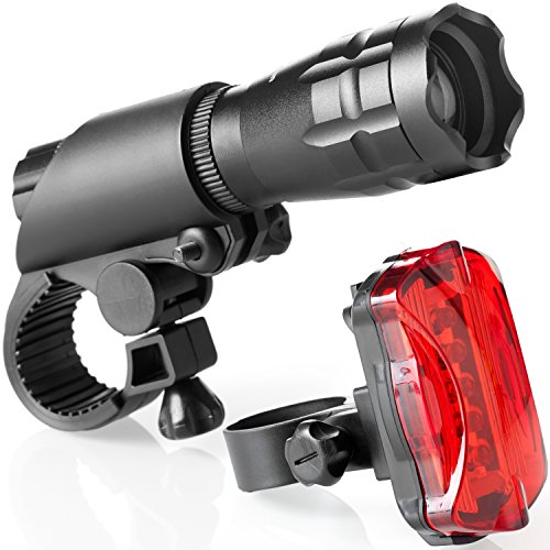 Product Cover TeamObsidian Bike Light Set - Super Bright LED Lights for Your Bicycle - Easy to Mount Headlight and Taillight with Quick Release System - Best Front and Rear Cycle Lighting - Fits All Bikes