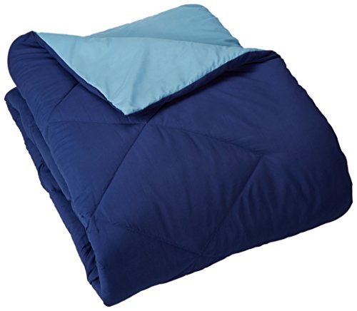 Product Cover AmazonBasics Reversible Microfiber Comforter Blanket - King, Navy Blue