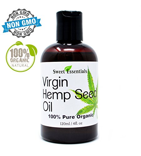 Product Cover Organic Extra Virgin Unrefined Hemp Seed Oil (Food Grade) - 4oz - Imported From Canada - 100% Pure Cold Pressed - Offers Relief From Dry & Cracked Skin, Eczema, Psoriasis, All Common Skin Conditions
