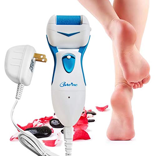 Product Cover Care me Powerful Electric Foot Callus Remover Rechargeable-Top Rated Electronic Foot File Removes Dry, Dead, Hard, Cracked Skin & Calluses- Best Foot Care Pedicure Tool for Soft Smooth Feet