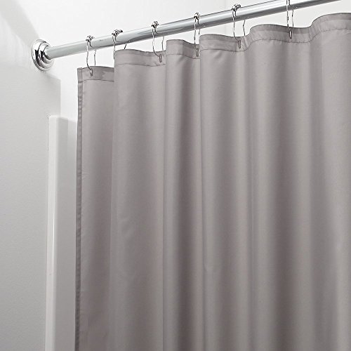 Product Cover Italian Collection Mildew Free Waterproof Vinyl Shower Curtain Liner - Grey
