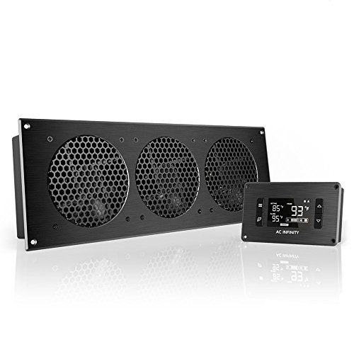 Product Cover AC Infinity AIRPLATE T9, Quiet Cooling Fan System with Thermostat Control, for Home Theater AV Cabinets
