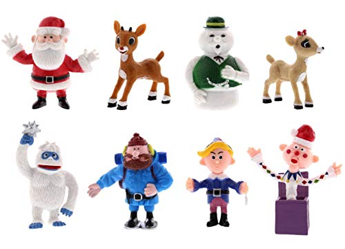 Product Cover Rudolph the Red Nosed Reindeer Figures - Bring the Story to Life - Ideal for Holiday Decorating, Cake Toppers, Playtime - Includes 2