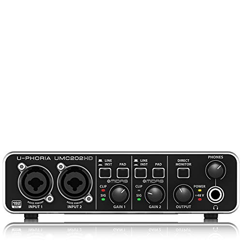Product Cover Behringer UMC202HD U-Phoria USB Audio Interface with MIDAS Microphone Preamplifiers