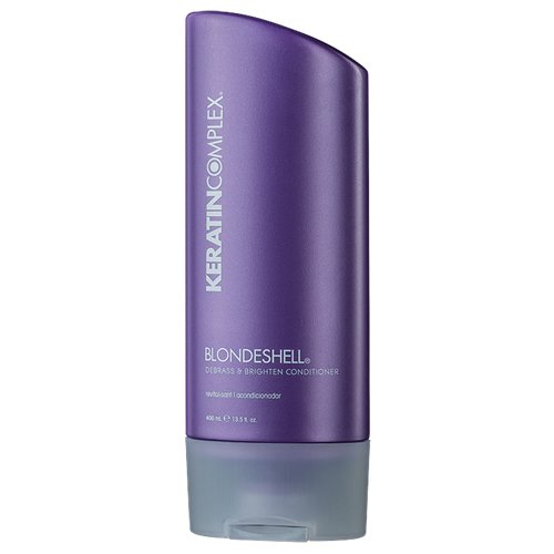 Product Cover Keratin Complex Blondeshell Debrass & Brighten Purple Conditioner for Blonde Hair, 13.5 oz