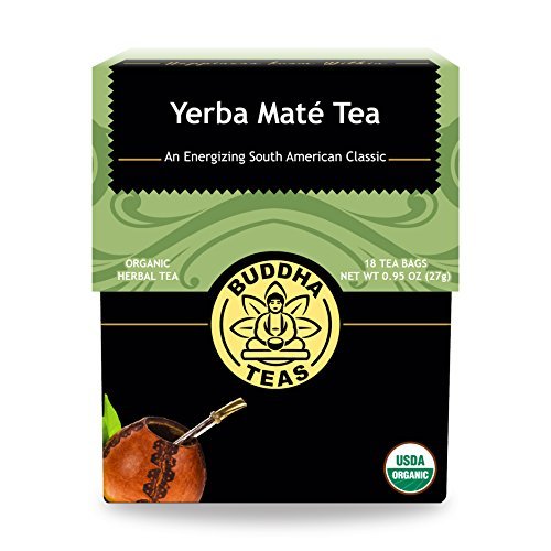 Product Cover Organic Yerba Mate Tea - Energizing Tea - Contains Caffeine - 18 Bleach-Free Tea Bags