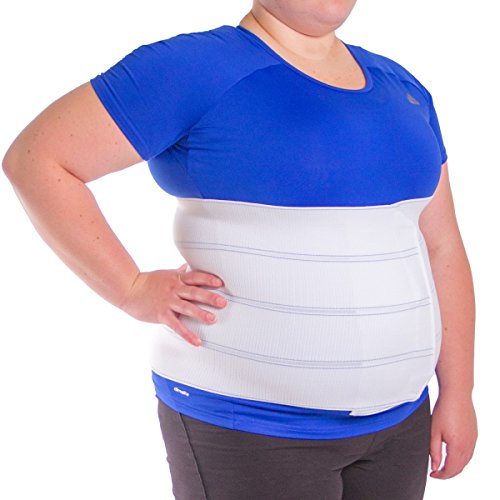 Product Cover BraceAbility 2XL Plus Size Bariatric Abdominal Stomach Binder | Obesity Girdle Belt for Big Men & Women with a Large Belly, Post Surgery Tummy & Waist Compression Wrap