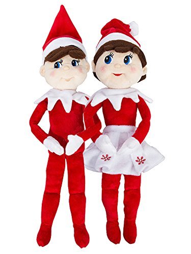 Product Cover The Elf on the Shelf: A Christmas Tradition - Blue Eyed Boy and Blue Eyed Girl Plushee Pals Set