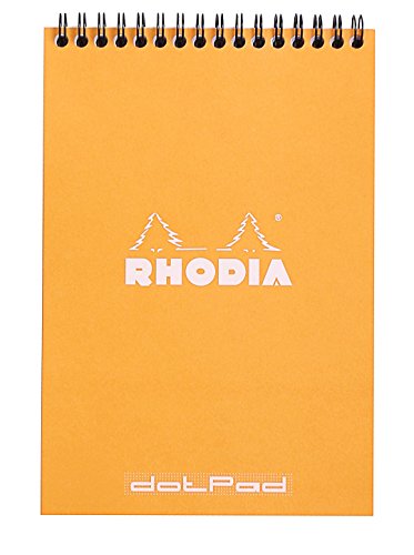 Product Cover Rhodia Wirebound Notepads - Dots 80 sheets - 6 x 8 1/4 in. - Orange cover