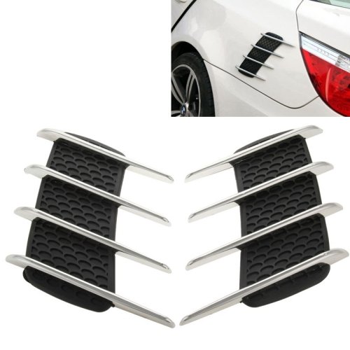 Product Cover LOPURS Hood Side Shark Gill Simulation Air Flow Vent Fender Sticker for Car Decoration, Pack of 2, Size: 22cm x 20cm x 2cm