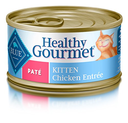 Product Cover Blue Buffalo Healthy Gourmet Natural Kitten Pate Wet Cat Food, Chicken 3-oz Cans (Pack of 24)