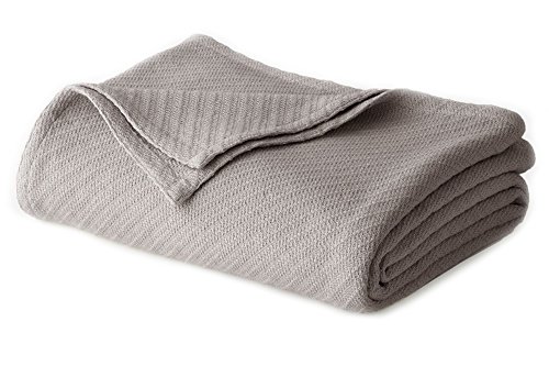 Product Cover COTTON CRAFT - 100% Soft Premium Cotton Thermal Blanket - King Grey - Snuggle in These Super Soft Cozy Cotton Blankets - Perfect for Layering Any Bed - Provides Comfort and Warmth for Years