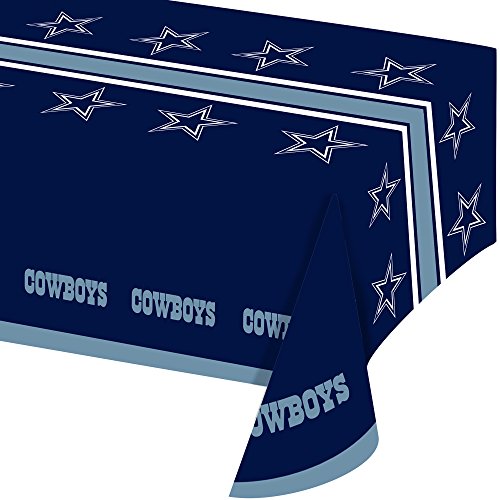 Product Cover Creative Converting Officially Licensed NFL Plastic Table Cover, 54x102, Dallas Cowboys