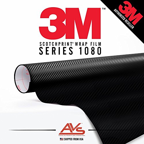Product Cover 3M Di-Noc Carbon Fiber Matte Black Vinyl Car Wrap Film Sheet Roll - CA421-1ft x 4ft (4 sq/ft) (12