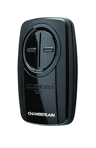 Product Cover Chamberlain Group KLIK3U-BK Clicker Universal 2-Button Garage Door Opener Remote with Visor Clip, Black