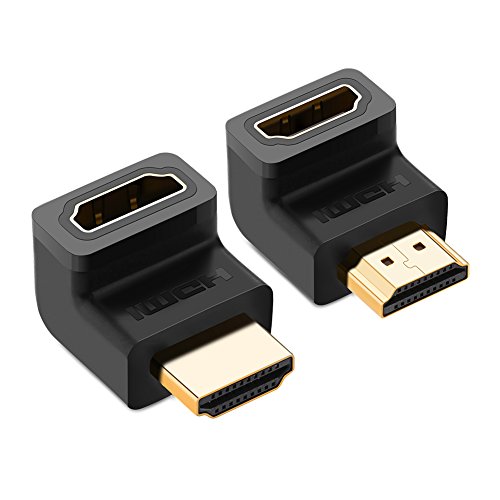 Product Cover UGREEN 2Pack High Speed HDMI Port Saver Male to Female Adapter Right Angled 90 and 270 Degree Up/Down (90 Degree+270 Degree)