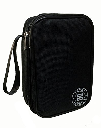 Product Cover Tetra-Teknica Essentials Series MCH-01 Double-Layered and Padded Carrying Zipper Case with Wrist Strap for Handheld Multimeter, Color Black