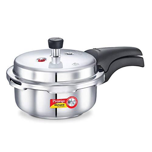 Product Cover Prestige 2L Alpha Deluxe Induction Base Stainless Steel Pressure Cooker, 2.0-Liter
