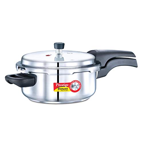 Product Cover Prestige 3L Alpha Deluxe Induction Base Stainless Steel Pressure Cooker, 3.0-Liter