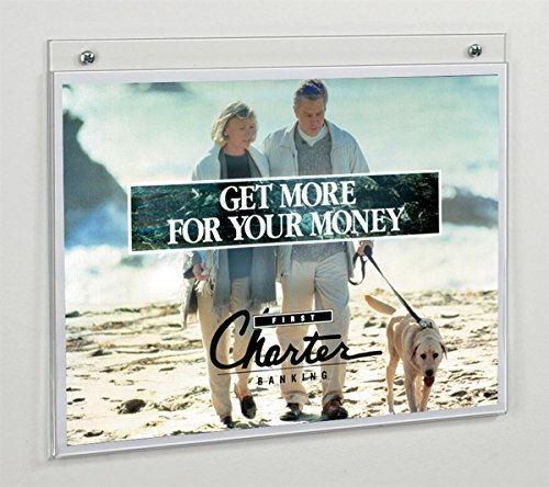 Product Cover Displays2go Clear Acrylic 11 X 8.5 Wall Mount Sign Holders, 10 Pack (FL1185)