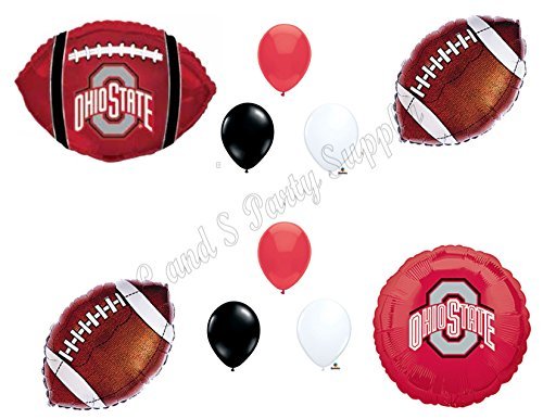 Product Cover Ohio State Football Game Day Birthday Party Balloons Decorations Supplies College
