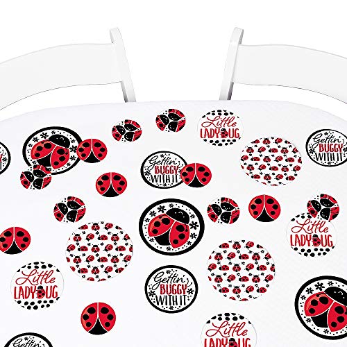 Product Cover Big Dot of Happiness Happy Little Ladybug - Baby Shower or Birthday Party Giant Circle Confetti - Party Decorations - Large Confetti 27 Count
