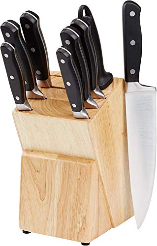 Product Cover AmazonBasics Premium 9-Piece Kitchen Knife Block Set