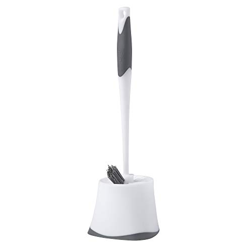 Product Cover Clorox Corner Toilet Brush & Holder With Under With Under Rim Brush, Base