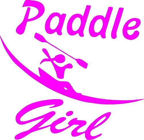 Product Cover Paddle Like a Girl Kayaker Vinyl Decal Sticker Pink Kayak Kayaking Ocean Canoe (5.5