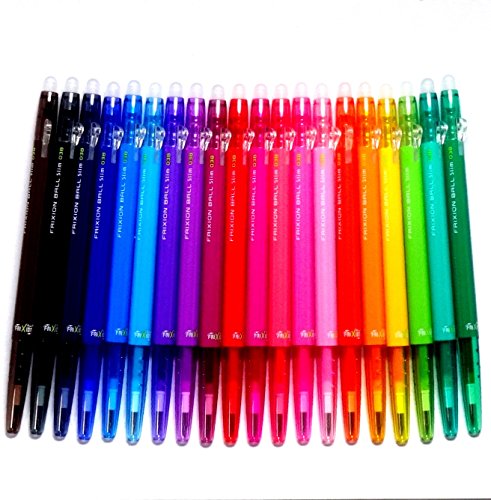 Product Cover Pilot FriXion Ball Slim Retractable Erasable Gel Ink Pens, Extra Fine Point, 0.38 mm, 20 colors set