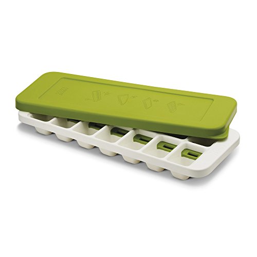 Product Cover Joseph Joseph 20018 QuickSnap Ice Cube Tray with Cover Lid Easy-Release No-Spill Stackable Odor-Free Dishwasher Safe, Green