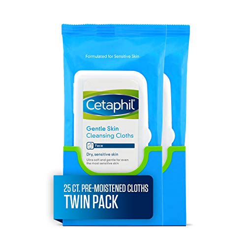 Product Cover Cetaphil Gentle Skin Cleansing Cloths, 25 Count (Pack of 2)