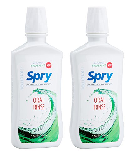 Product Cover Spry Natural Mouthwash Dental Defense Oral Rinse with Xylitol, All-Natural Spearmint, 16 fl oz (2 Pack)