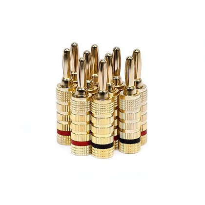 Product Cover PrimeCables 5 PAIRS High Quality Copper Speaker Banana Plugs, Closed Screw Type Speaker Cable Connector