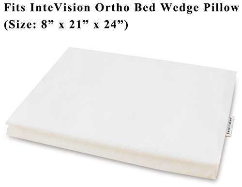 Product Cover InteVision 400 Thread Count, 100% Egyptian Cotton Pillowcase. Designed to Fit The Ortho Bed Wedge Pillow (8