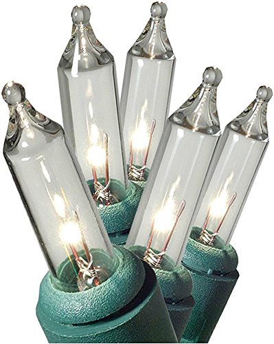 Product Cover GE String A Long 100 Count Indoor/Outdoor Mini Clear White Holiday Lights Set on Green Wire (2 Pack)