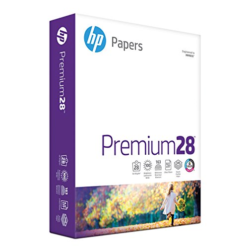 Product Cover HP Printer Paper, Premium28, 8.5x11, Letter, 28lb Paper, 100 Bright - 1 Ream / 500 Sheets - Presentation Paper (205200)