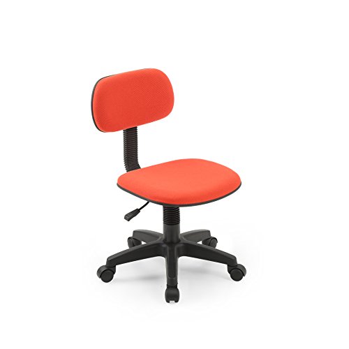 Product Cover Hodedah Armless, Low-Back, Adjustable Height, Swiveling Task Chair with Padded Back and Seat in Red